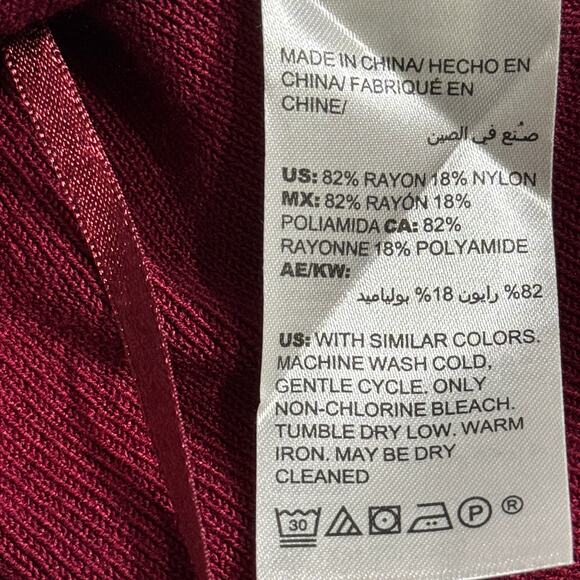 Chico's Womens Cardigan Duster Sweater Size Medium Red Lagenlook Button Closure - Picture 6 of 9